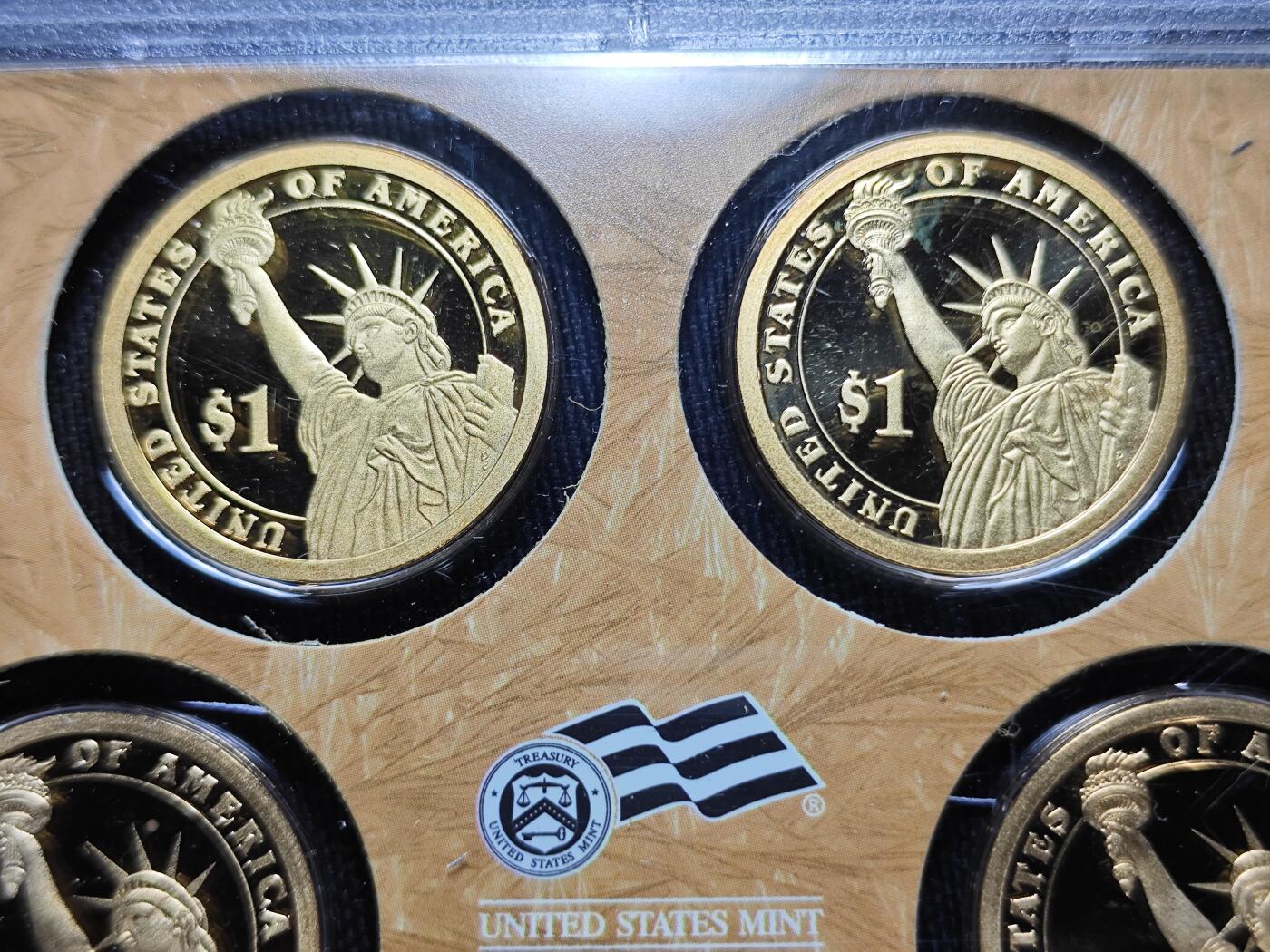 KK钱币收藏小铺   套币专场 2月预留时间 周末发货   美国1元总统精制纪念套币