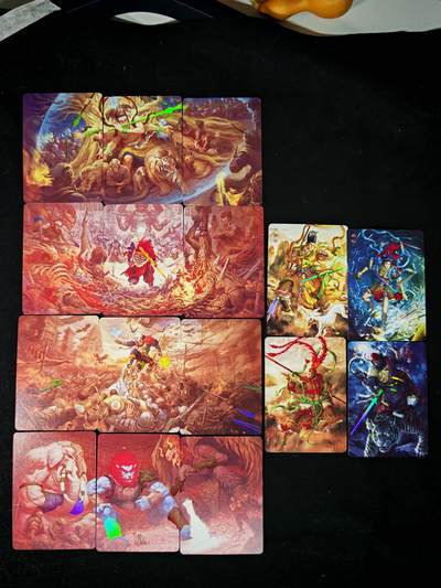 琦卡当当铺～第36期★★新年快乐~各种类型亲签A4都有~支持寄存★★~【9点40结束】扫码加群抽[包邮券]~ - 问道东方 黄子鉴 （二郎神-孙悟空-哪吒-钟馗）+绘藏3拼 4套 彩闪