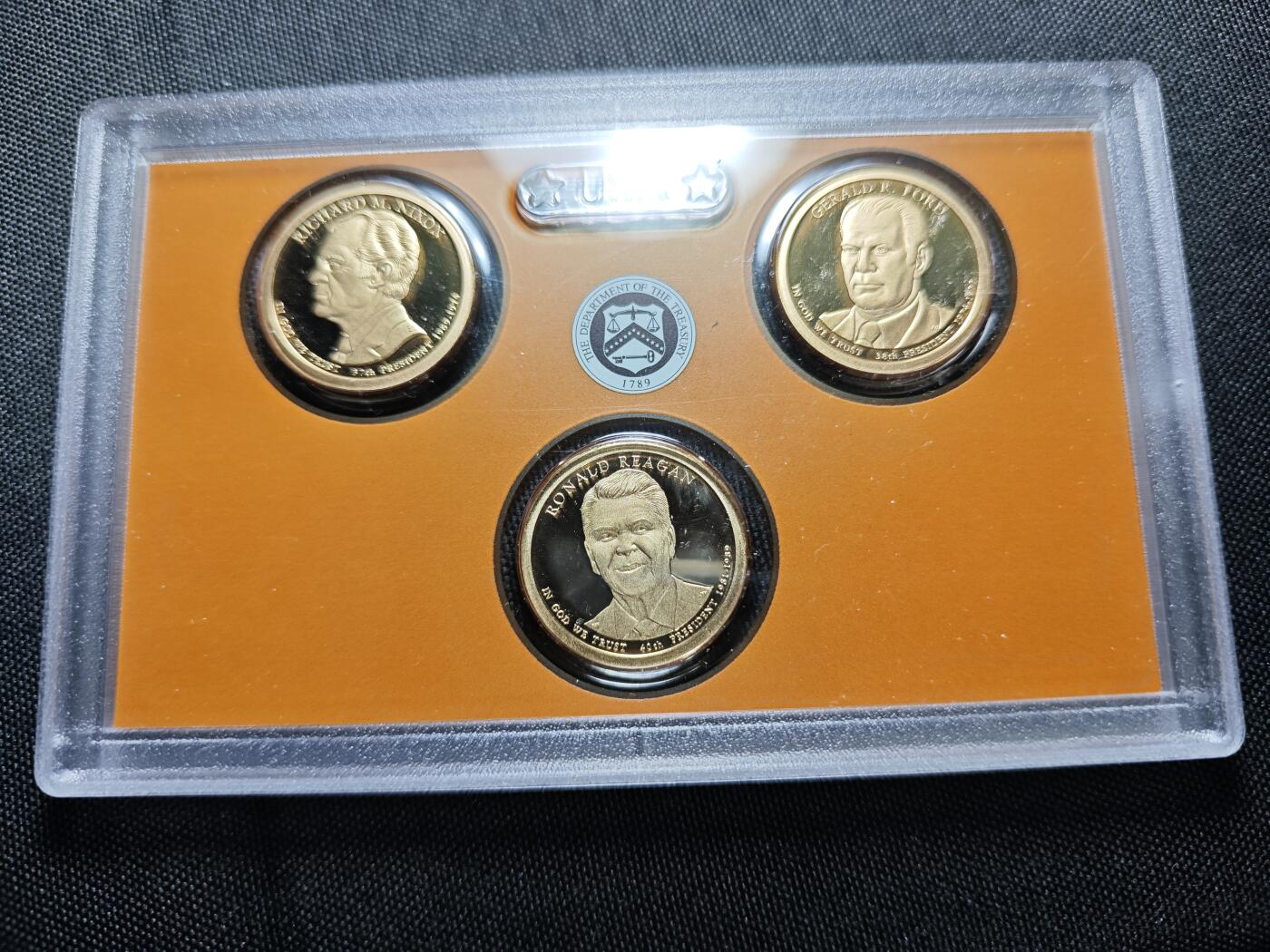 KK钱币收藏小铺   套币专场 2月预留时间 周末发货   美国1元总统精制纪念套币