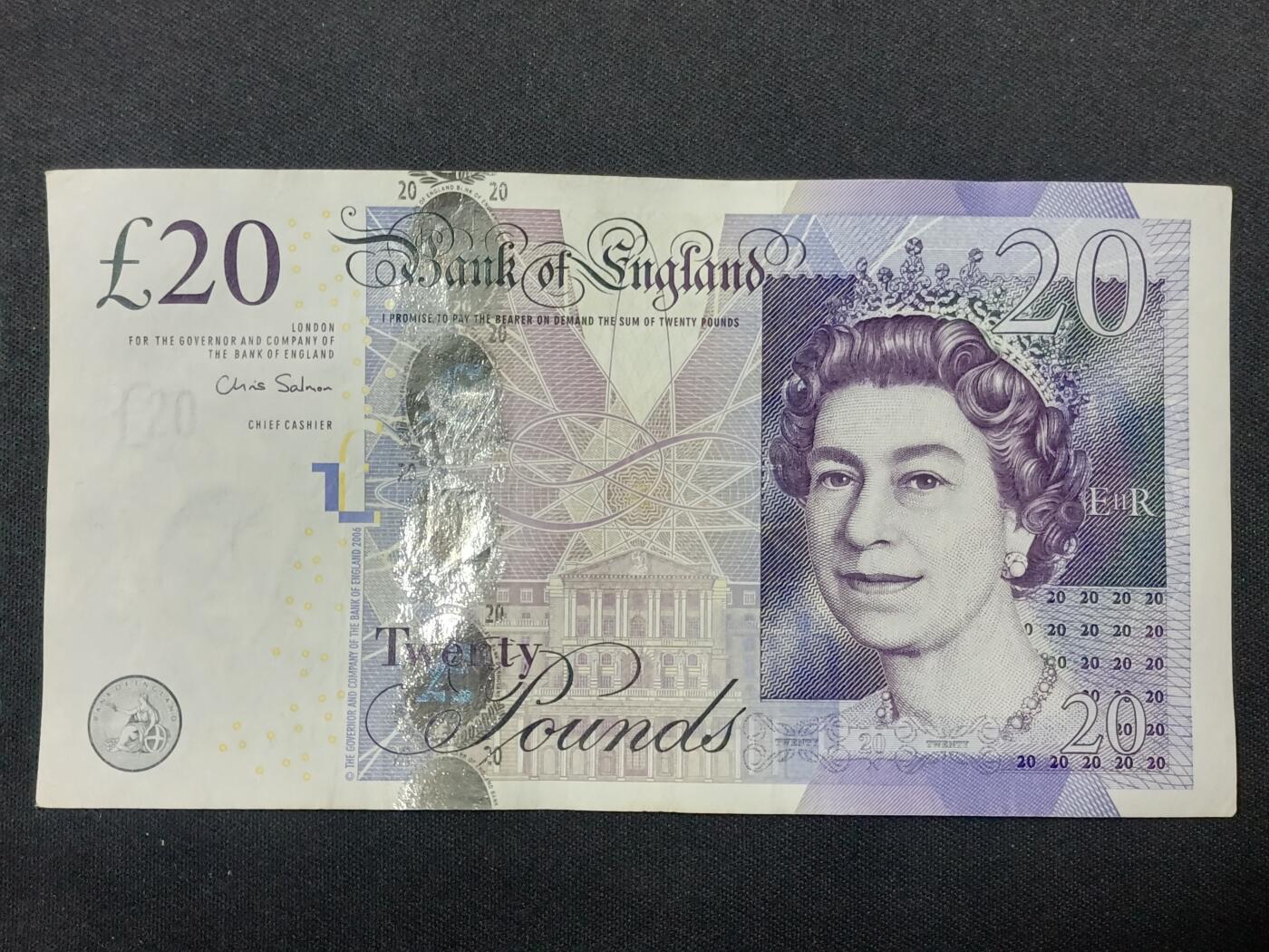 【游宝拍卖】丙午马年第14期 英国-20镑【2006版 二签 近新品相AU】