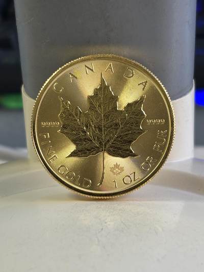 第193期拍卖 - 加拿大2022年枫叶1盎司纪念金币，9999金，直径30毫米