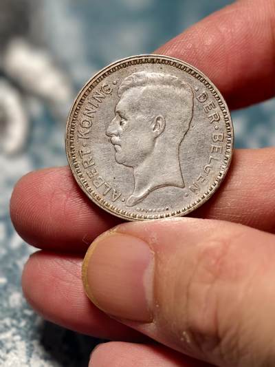 抚柳草堂-第十七期章牌钱币  奖章勋章限时免佣 满百包邮 放漏专场 - 1934比利时王国阿尔贝一世20法郎银币 重11g 美品带底光