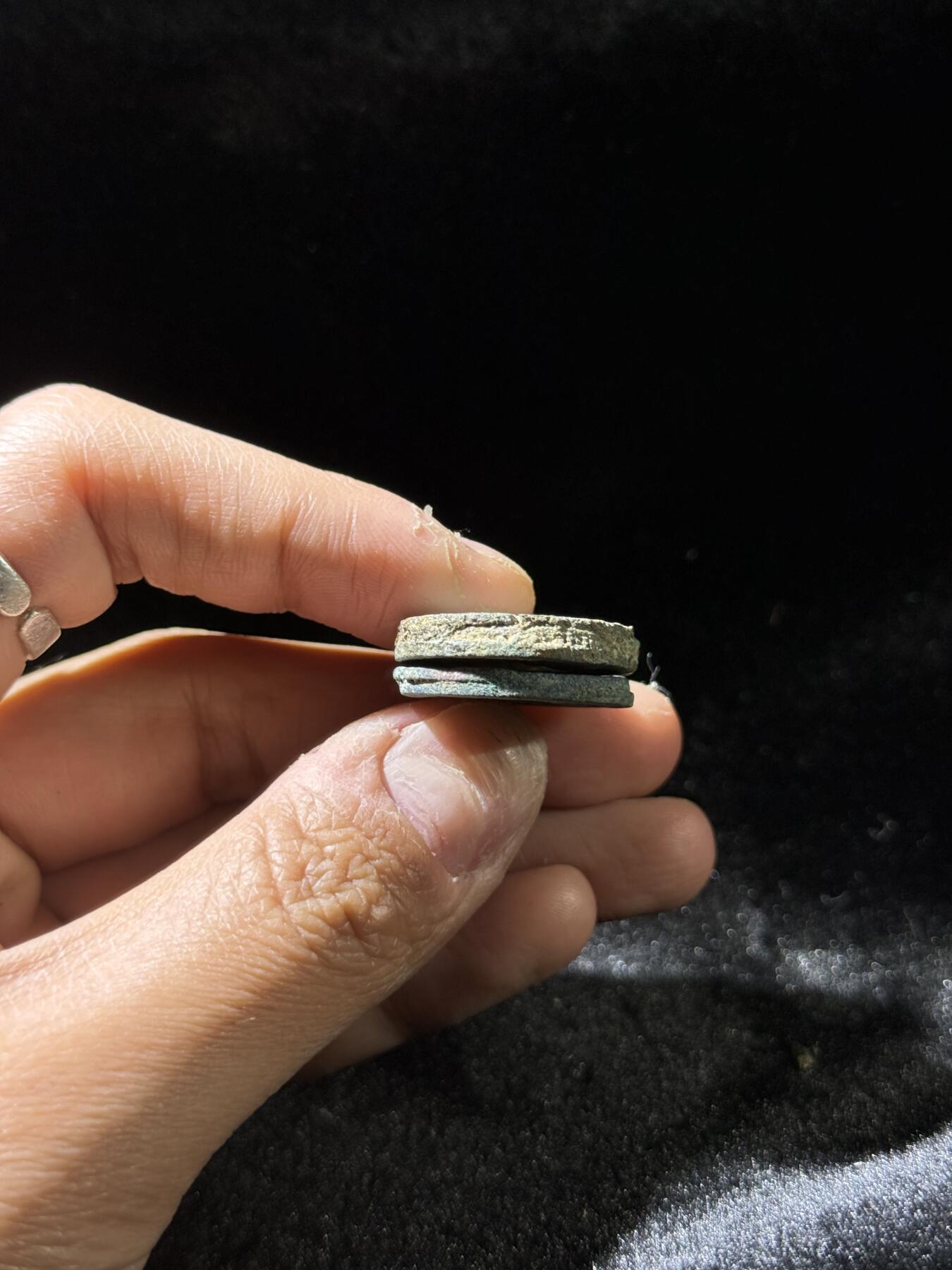 戎马世界章牌大赏，铜钱场 宋钱小饼子一组，二联加三联