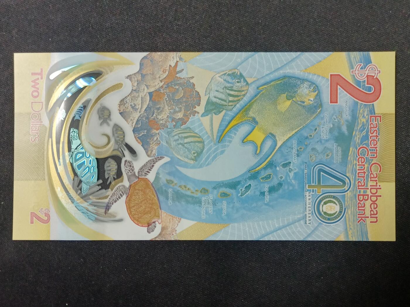 【游宝拍卖】丙午马年第14期 东加勒比-2元【2024年 IBNS年度最佳钞票 全新UNC】