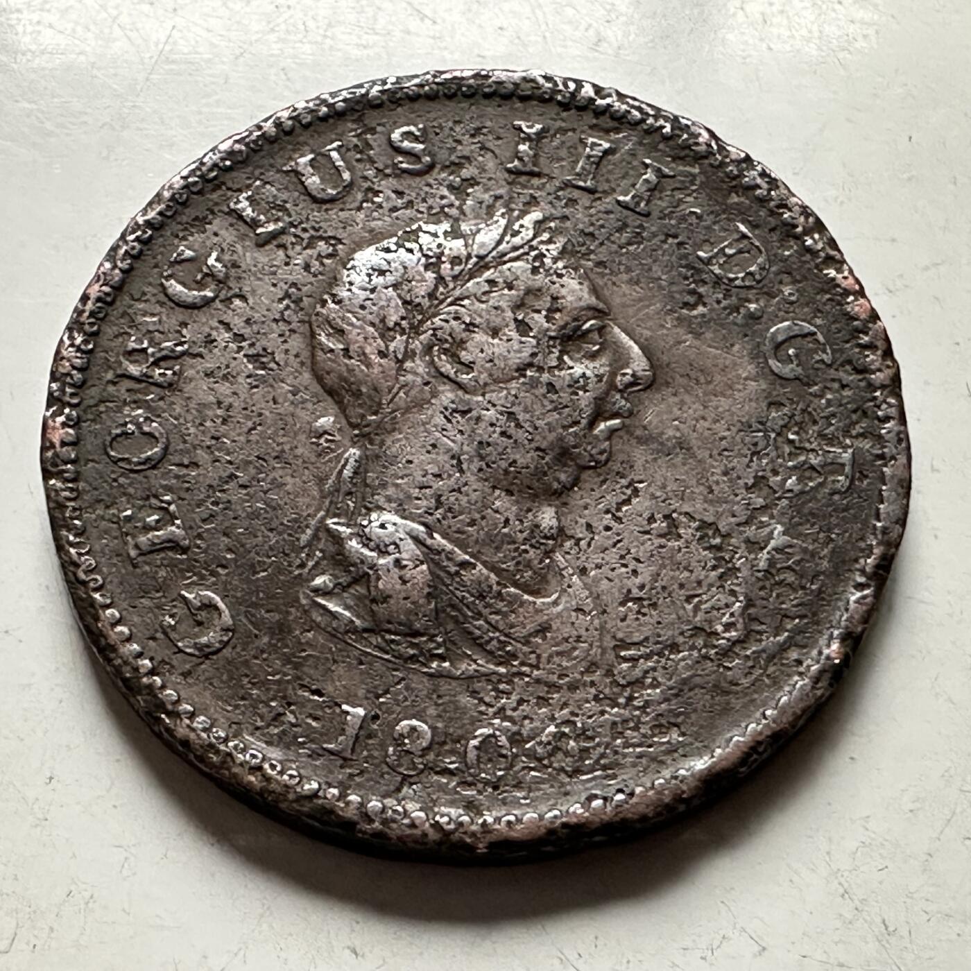 🌹外币初藏🌹🐯2026年第30场   每周二四六晚8️⃣点 接代拍 英国1806年乔治三世 1/2便士