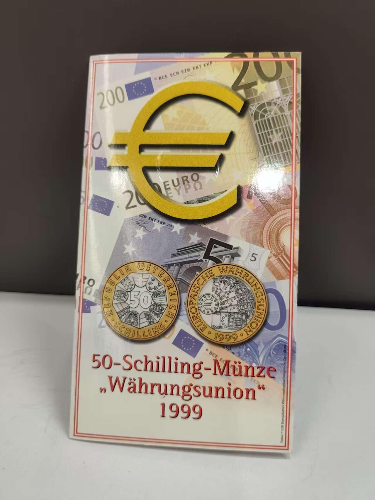 G&W世界散币，银币处理专场（第46场） 奥地利1999年50先令 货币联盟纪念