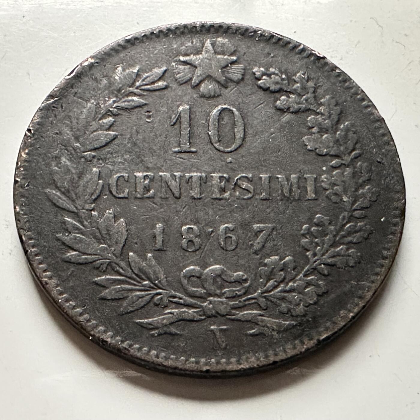 🌹外币初藏🌹🐯2026年第30场   每周二四六晚8️⃣点 接代拍 意大利1867年10分