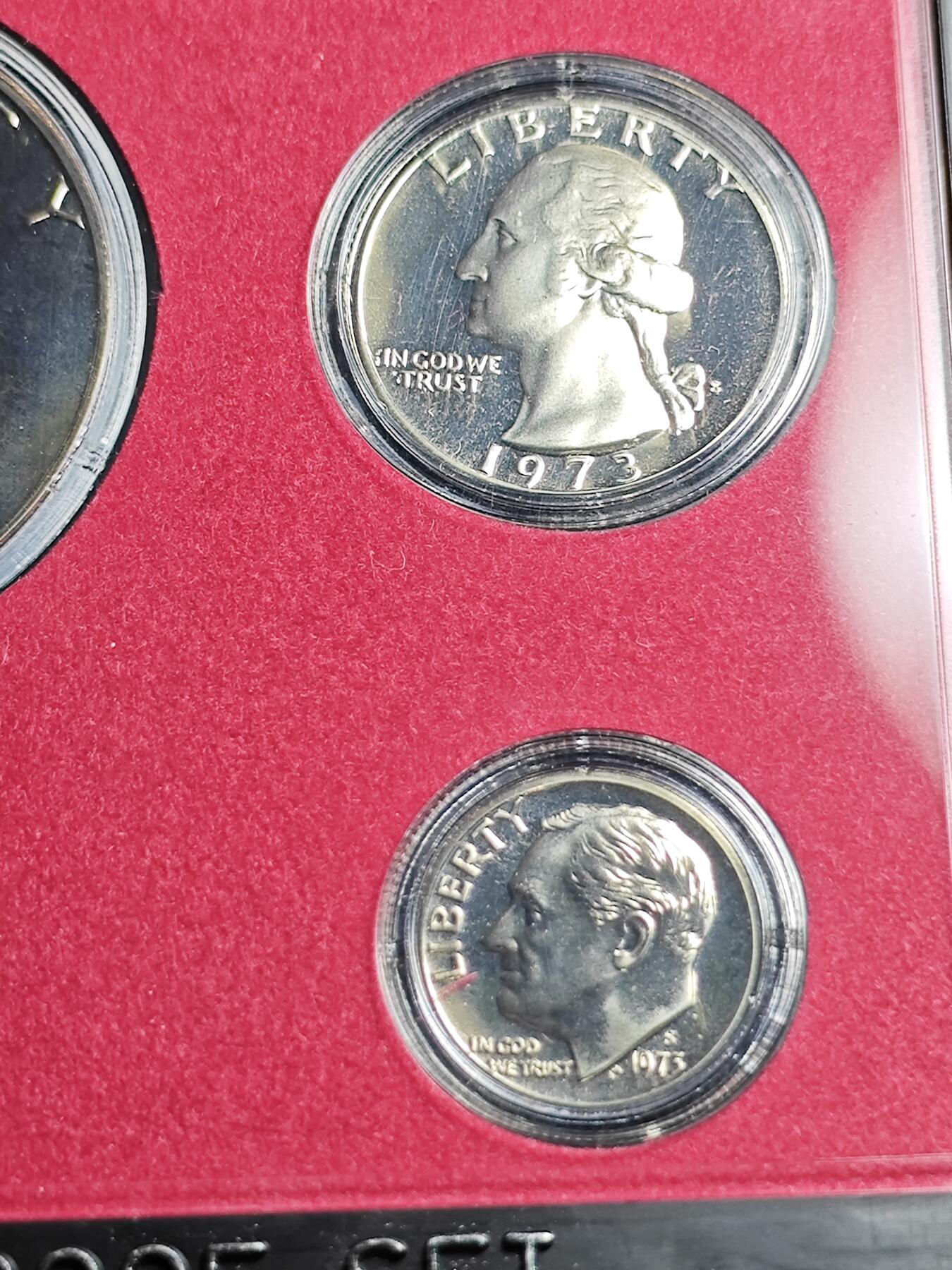 KK钱币收藏小铺   套币专场 2月预留时间 周末发货  1973美国大小面值清年精制套币 含艾克大一元精制