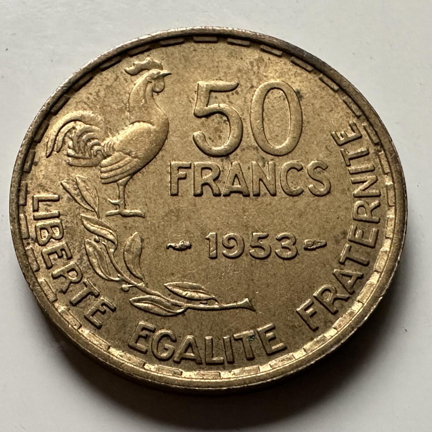 🌹外币初藏🌹🐯2026年第30场   每周二四六晚8️⃣点 接代拍 法国1953年50法郎