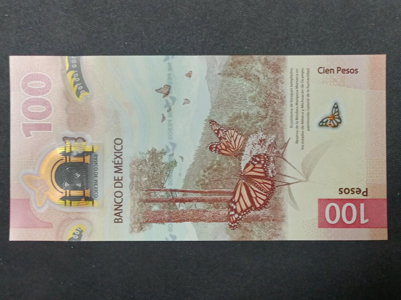 【游宝拍卖】丙午马年第14期 墨西哥-100比索【2020年 IBNS年度最佳钞票 全新UNC】