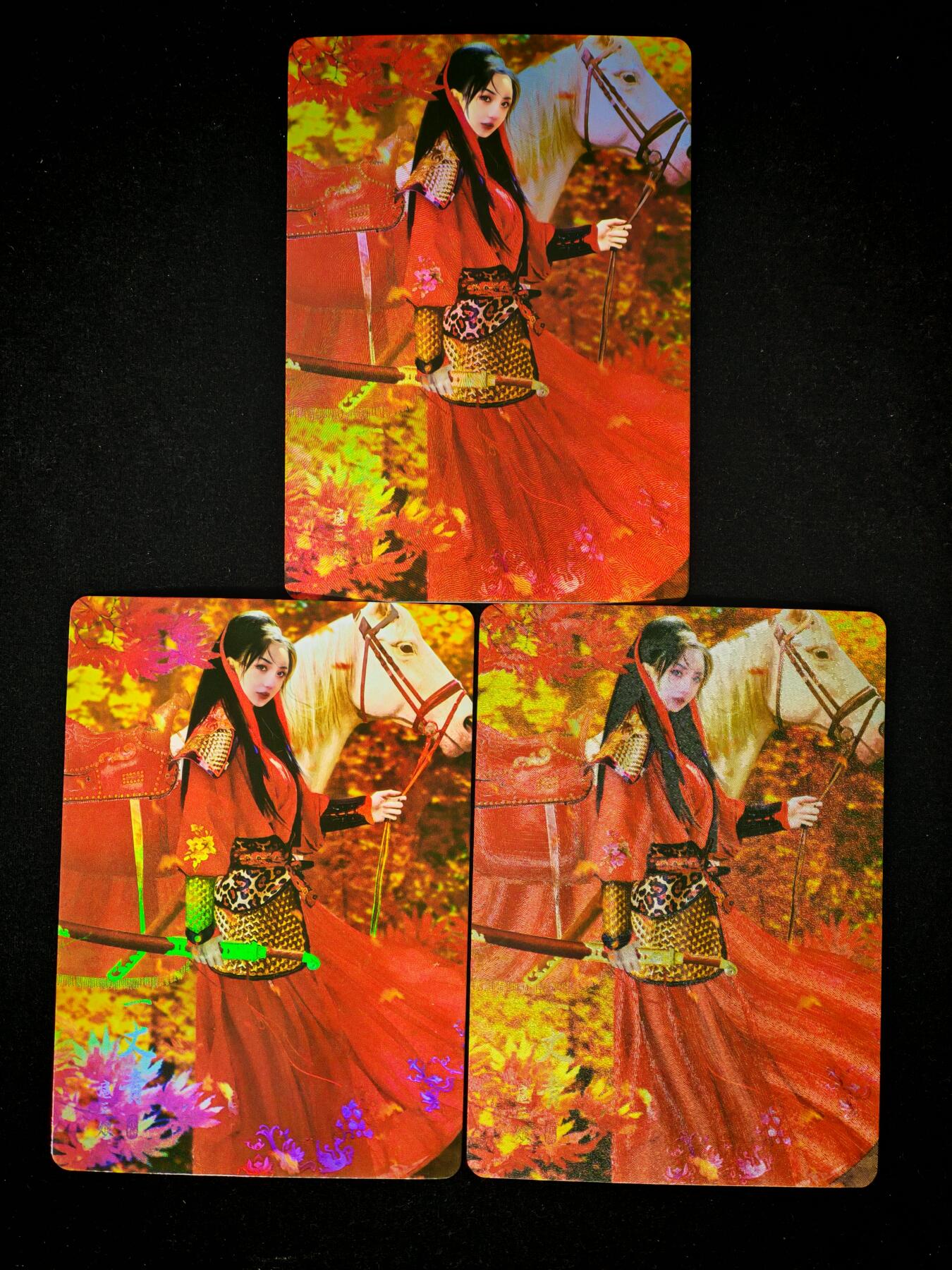 琦卡当当铺～第36期★★新年快乐~各种类型亲签A4都有~支持寄存★★~【9点40结束】扫码加群抽[包邮券]~ 水浒传 三工艺卡 扈三娘1 粗闪+精扣彩闪+折光彩闪