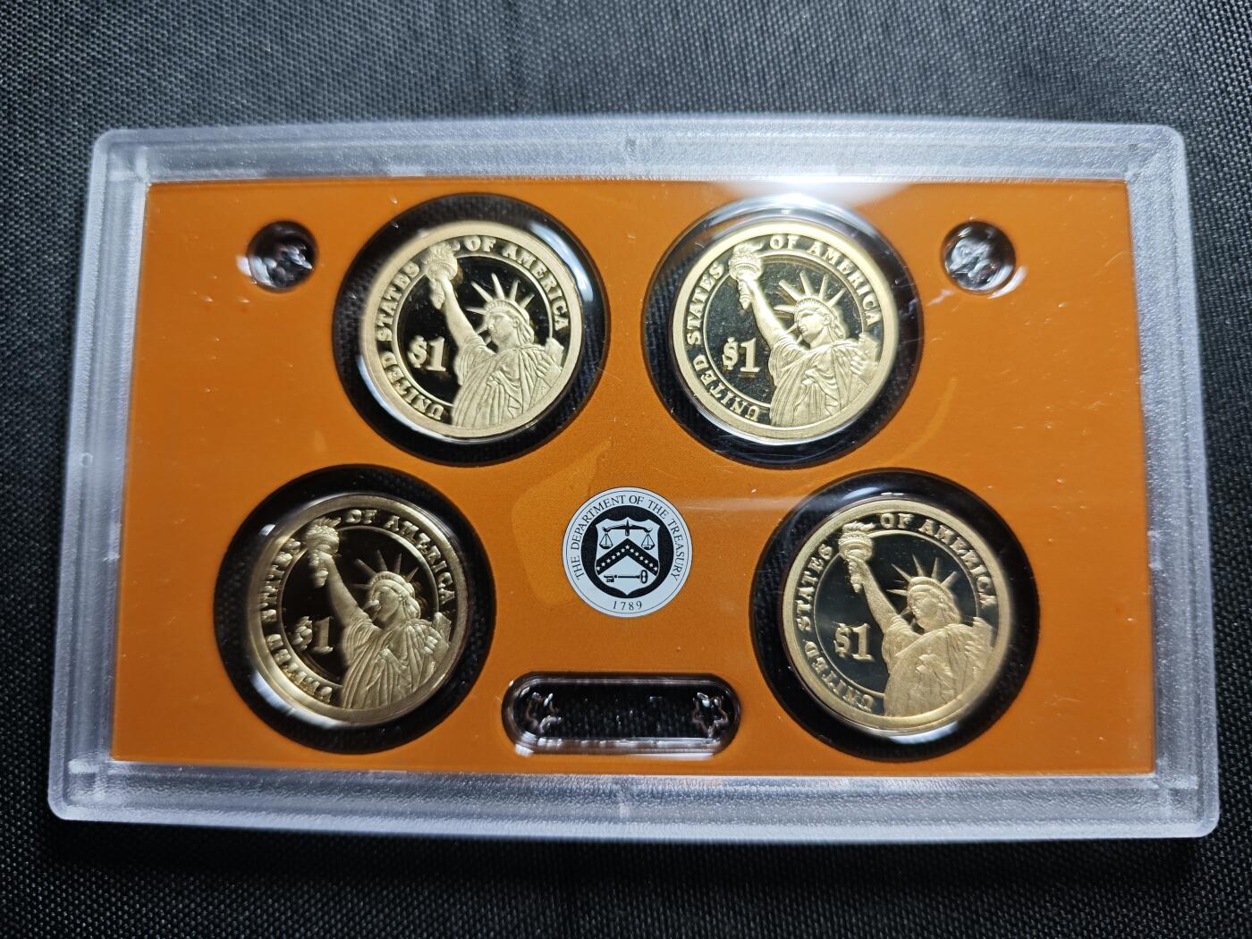 KK钱币收藏小铺   套币专场 2月预留时间 周末发货   美国1元总统精制纪念套币