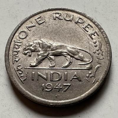 🌹外币初藏🌹🐯2026年第30场   每周二四六晚8️⃣点 接代拍 - 英属印度1947年 乔治六世 印度虎 1卢比 