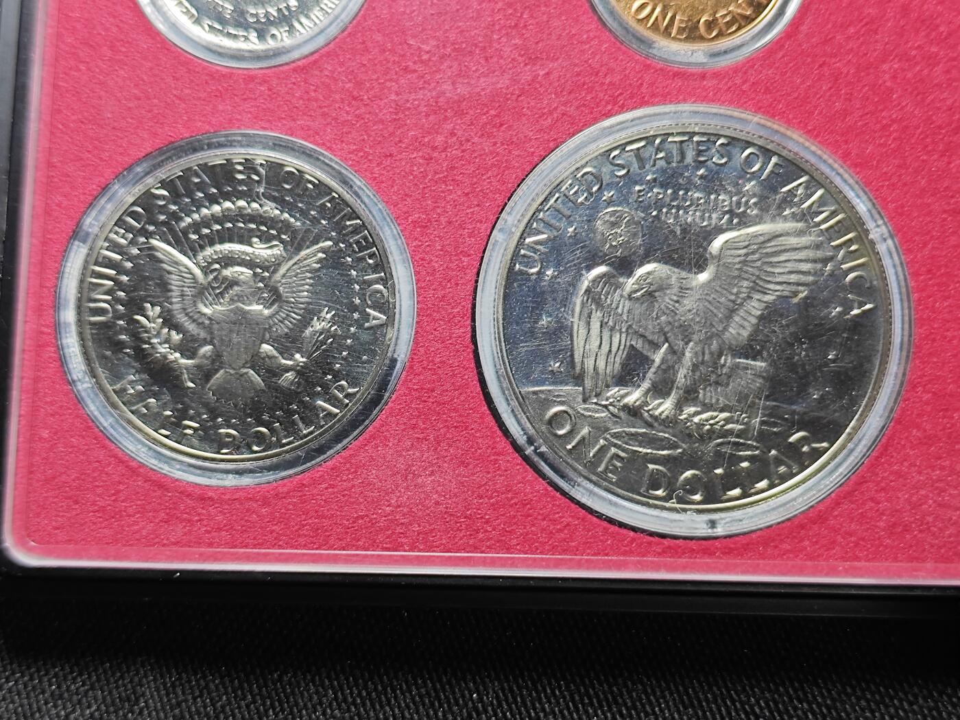 KK钱币收藏小铺   套币专场 2月预留时间 周末发货  1973美国大小面值清年精制套币 含艾克大一元精制