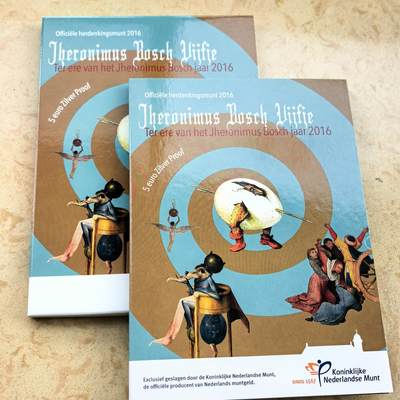 道一币馆币章第一百七十场 - 原包装 荷兰2016年画家耶罗尼米斯·波希逝世500周年5欧元精制银币