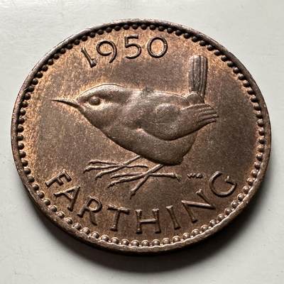 🌹外币初藏🌹🐯2026年第30场   每周二四六晚8️⃣点 接代拍 - 英国1950年乔治六世1法新