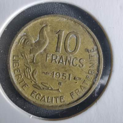 沼泽如烟--第1026场 - 法国1951年10法郎B版