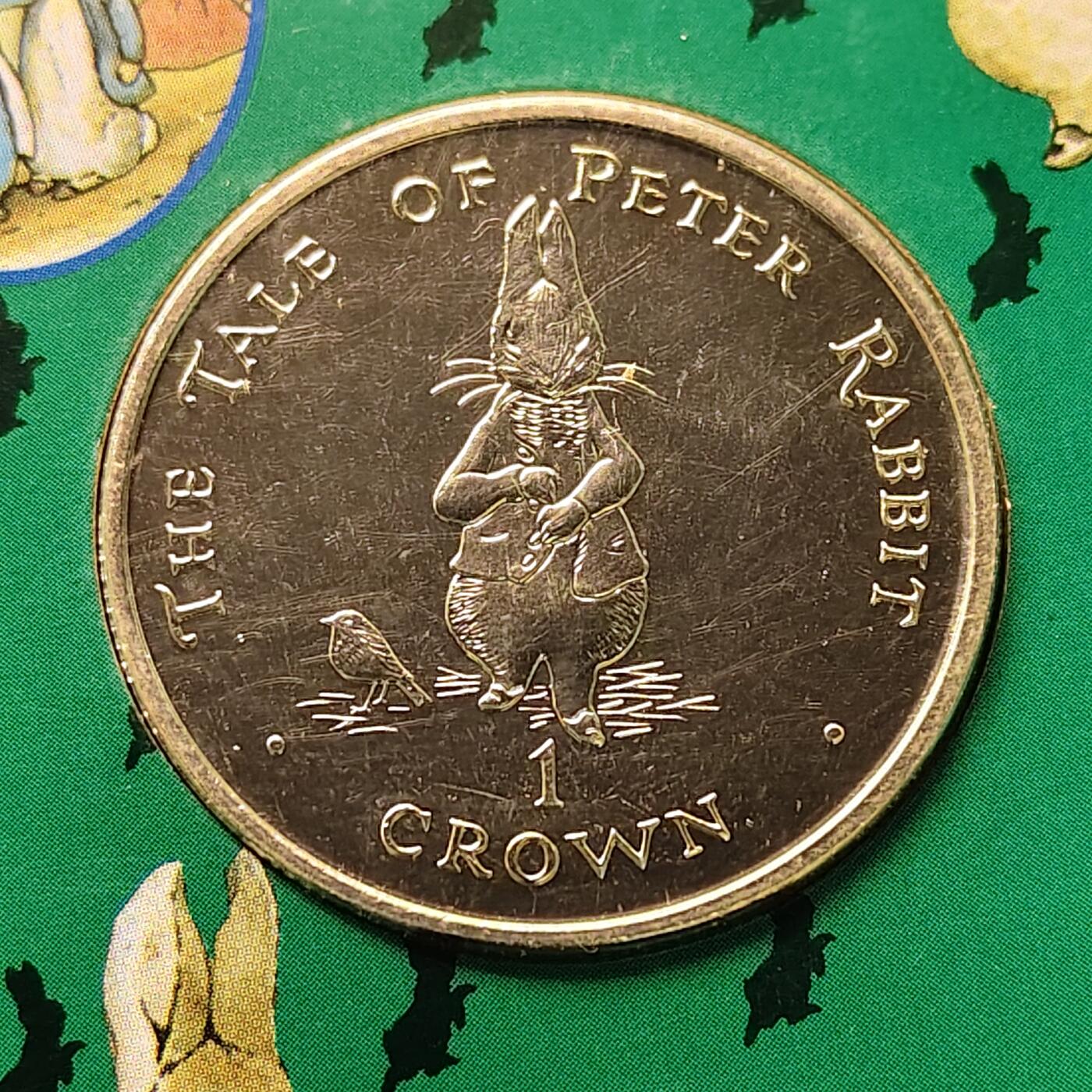 【全场包邮】纯粹捡漏拍513场 直布罗陀1998年1克朗彼得兔系列官方卡装克朗型纪念币