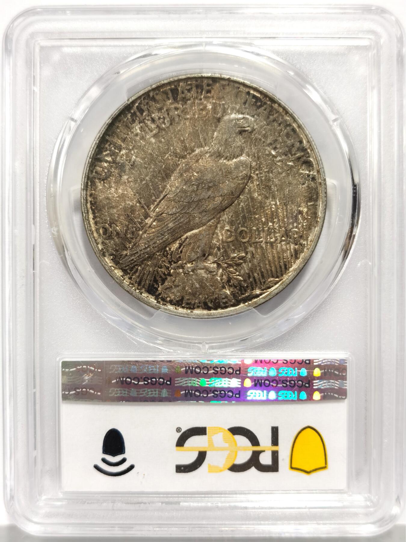 博洋堂世界钱币拍卖第165期（全场包邮） PCGS MS63 美国1922 D 和平 稀有年份版别 属于充分流通的年份 此枚双面包裹老包浆 极富吸引力