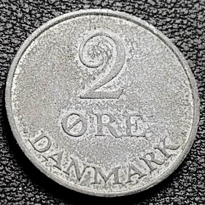 泉币菌-第212场-拍品多 请提前出价（工作最近较忙 发货不及时，望理解） - 皇冠 丹麦2欧尔锌制硬币 1969年 20.8毫米3.2克