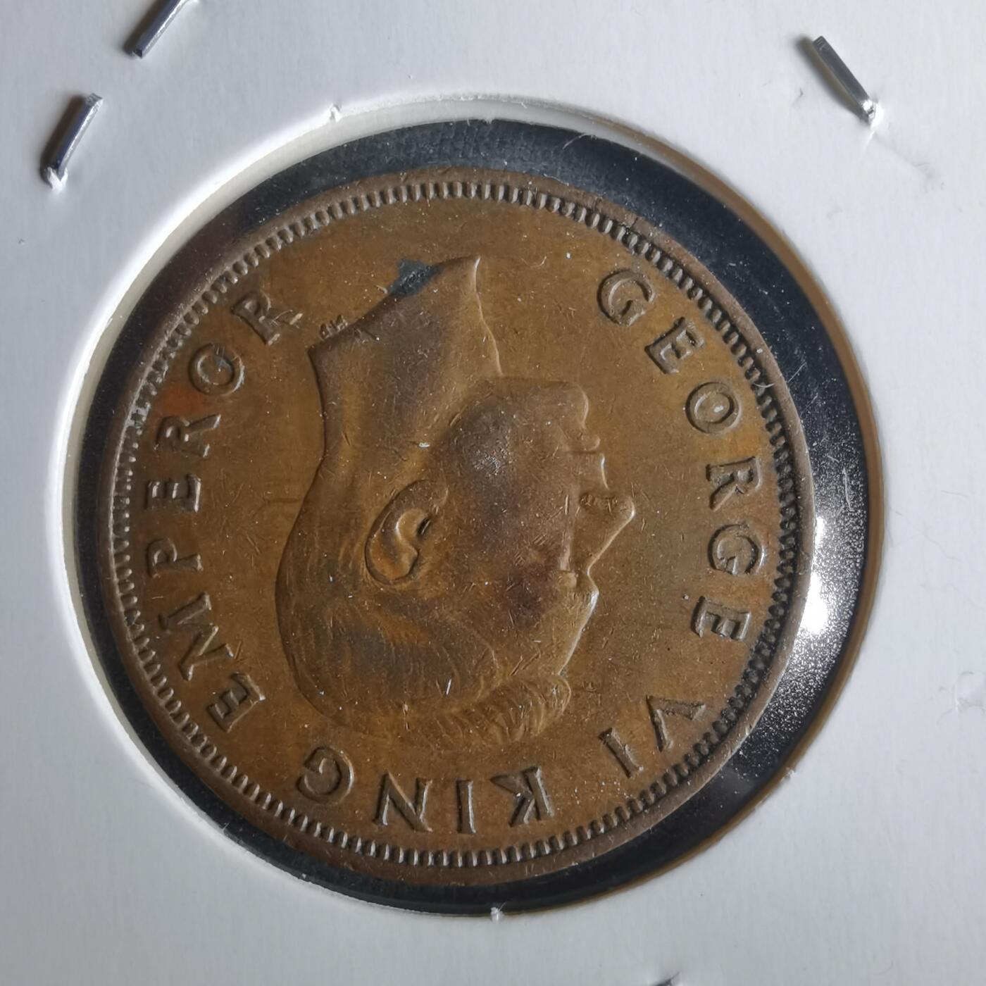 沼泽如烟--第1026场 新西兰1944年半便士