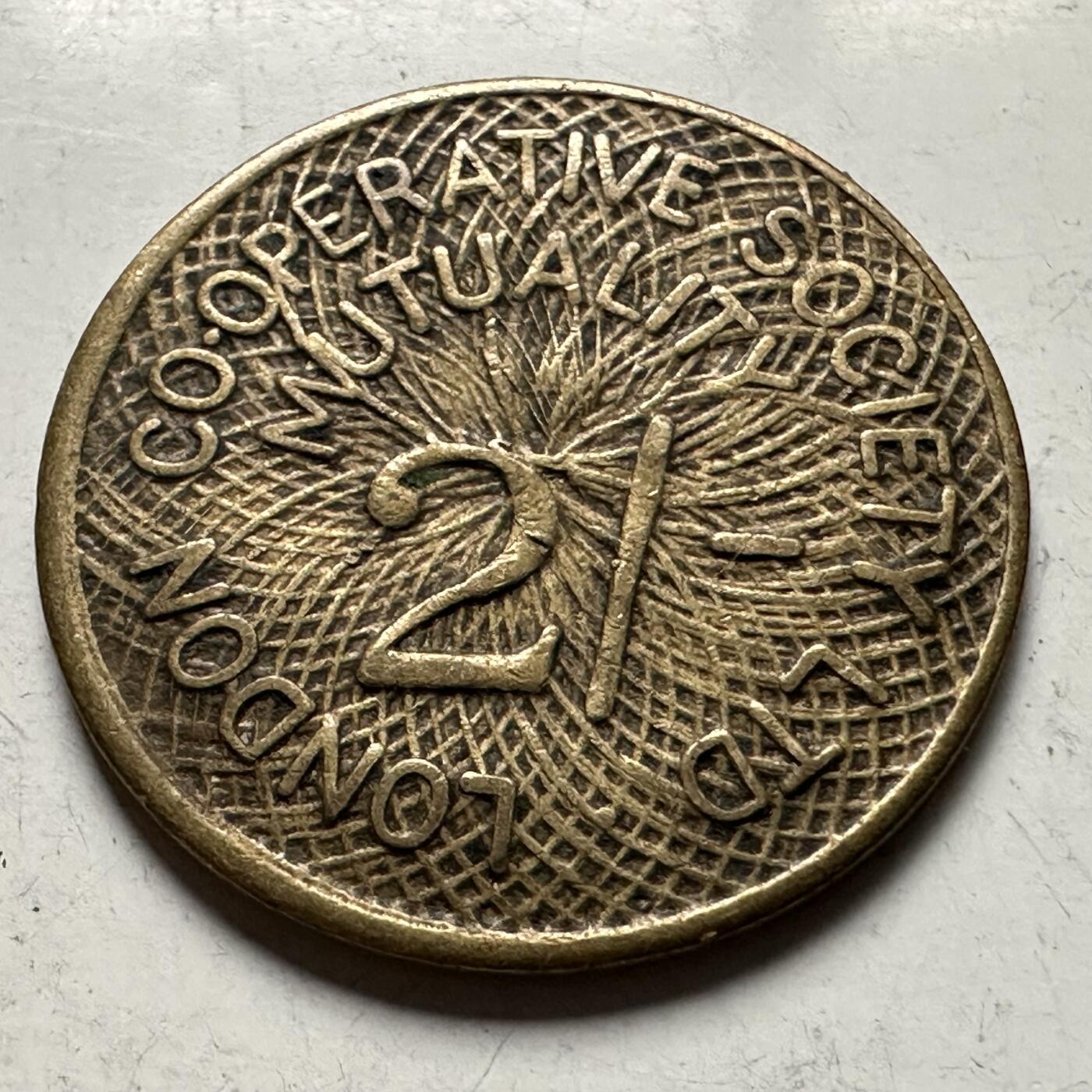 🌹外币初藏🌹🐯2026年第30场   每周二四六晚8️⃣点 接代拍 英国伦敦合作协会 2先令 Token 黄铜代用币