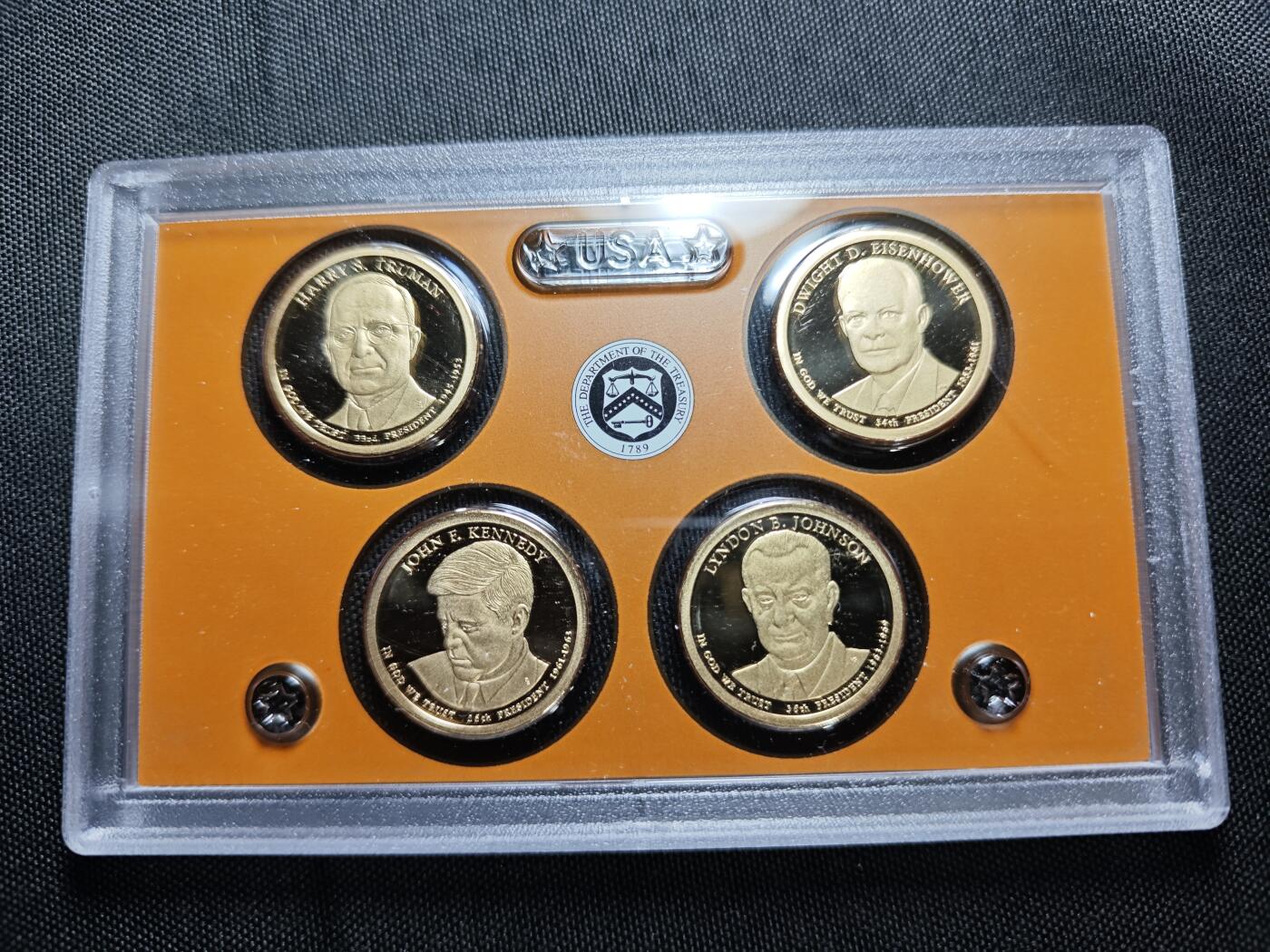 KK钱币收藏小铺   套币专场 2月预留时间 周末发货   美国1元总统精制纪念套币