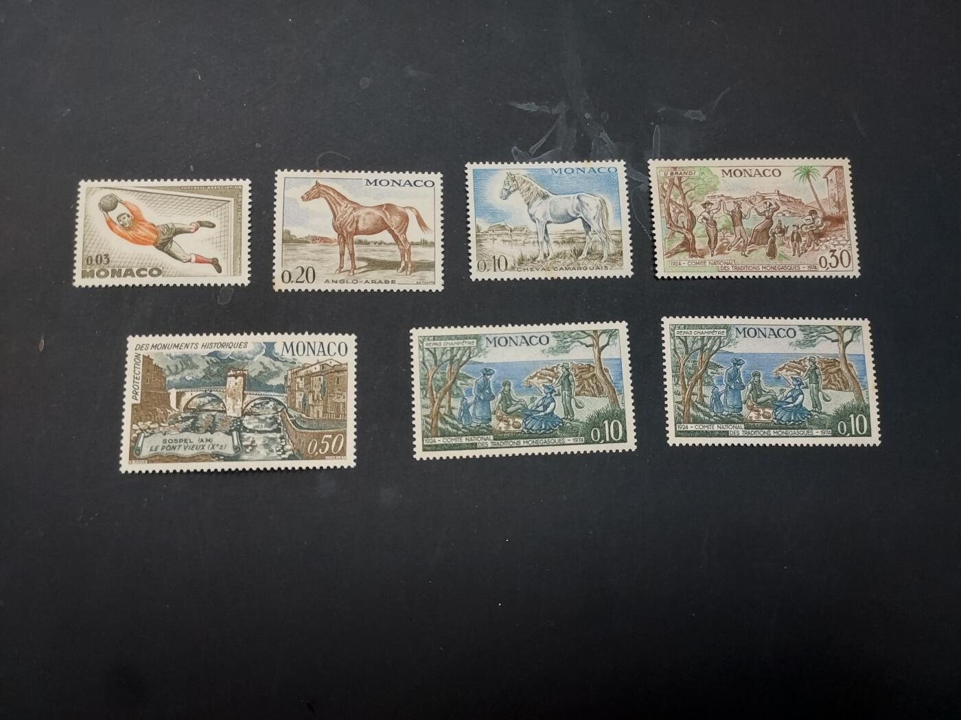 博彦收藏    3月25日 8点 外国邮票专场 摩纳哥邮票7枚，上品