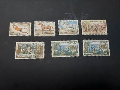 博彦收藏    3月25日 8点 外国邮票专场 - 摩纳哥邮票7枚，上品