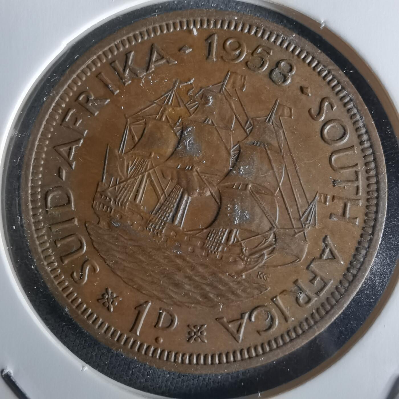 沼泽如烟--第1026场 南非1958年1便士