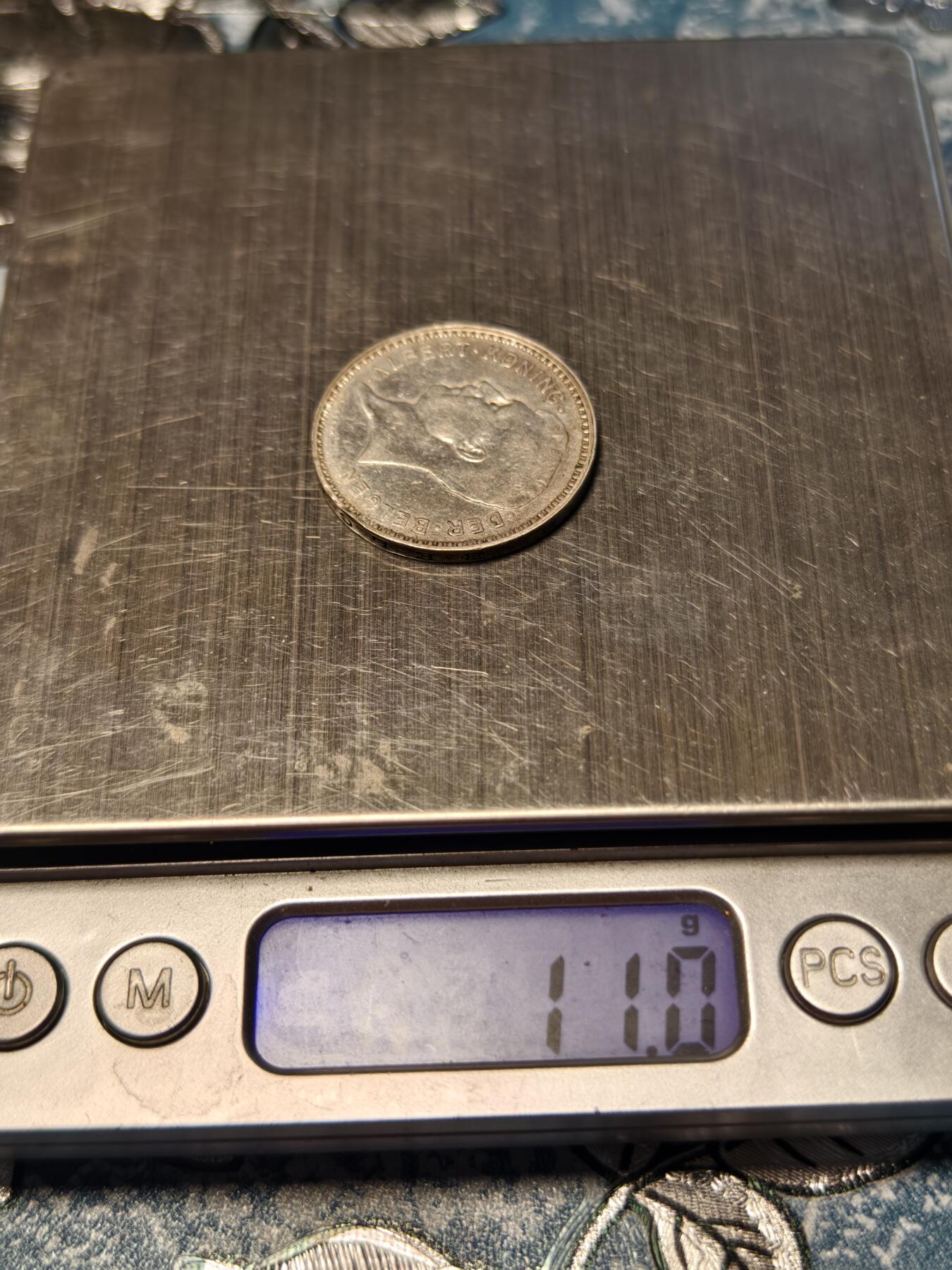 抚柳草堂-第十七期章牌钱币  奖章勋章限时免佣 满百包邮 放漏专场 1934比利时王国阿尔贝一世20法郎银币 重11g 美品带底光