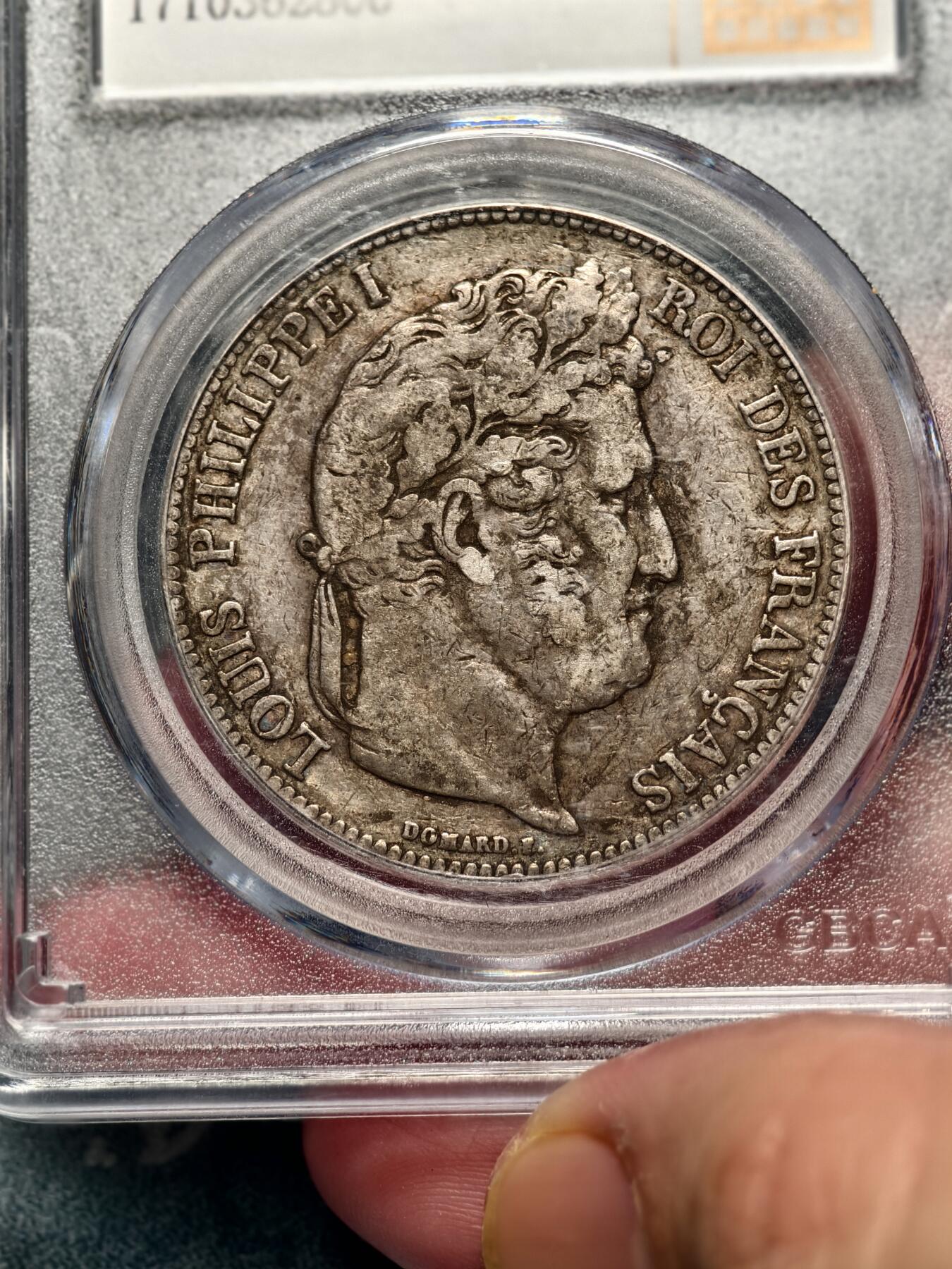 抚柳草堂-第十七期章牌钱币  奖章勋章限时免佣 满百包邮 放漏专场 1835法国菲利普一世5法郎银币 公博xf45 老包浆整体状态不错 被低估的品种