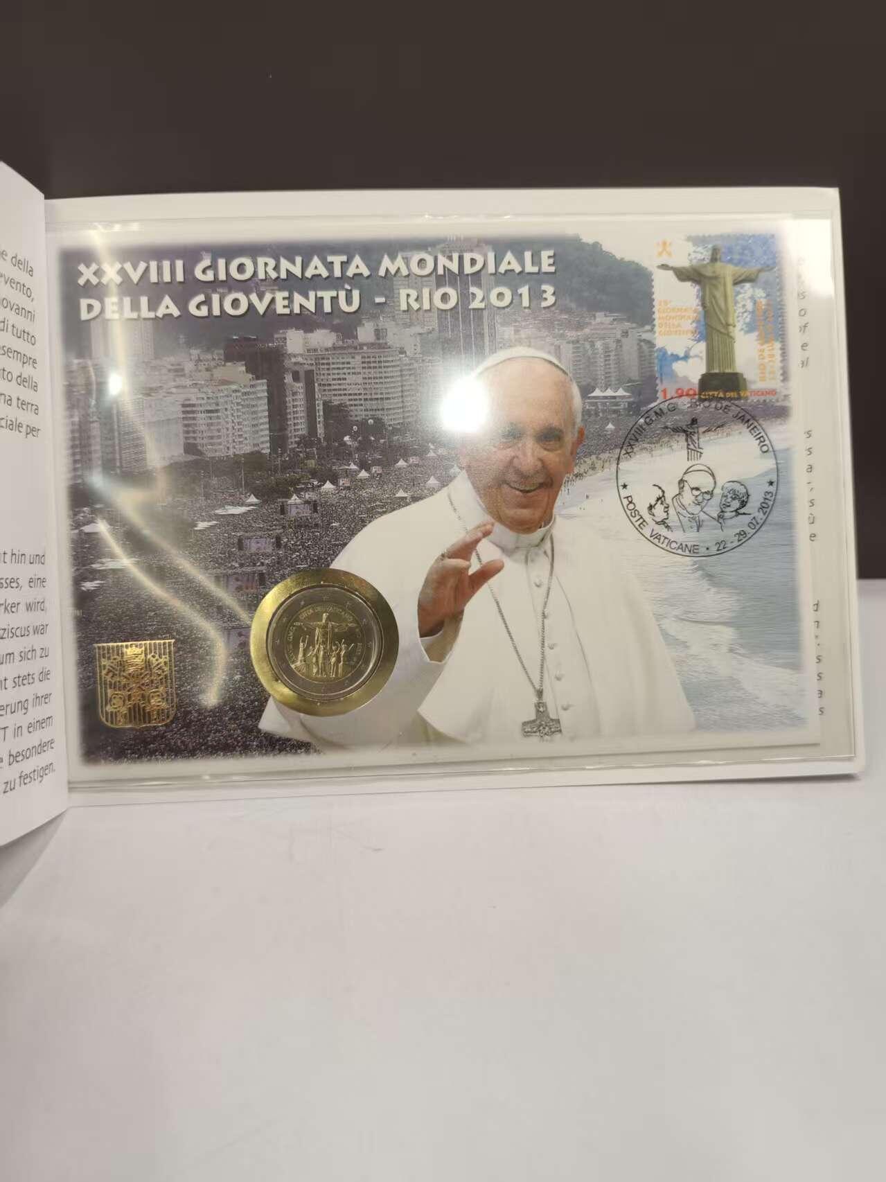 G&W世界散币，银币处理专场（第46场） 梵蒂冈2013年2欧元 巴西里约热内卢第28届世界青年日 纪念