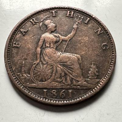 🌹外币初藏🌹🐯2026年第30场   每周二四六晚8️⃣点 接代拍 - 英国1861年维多利亚1法新