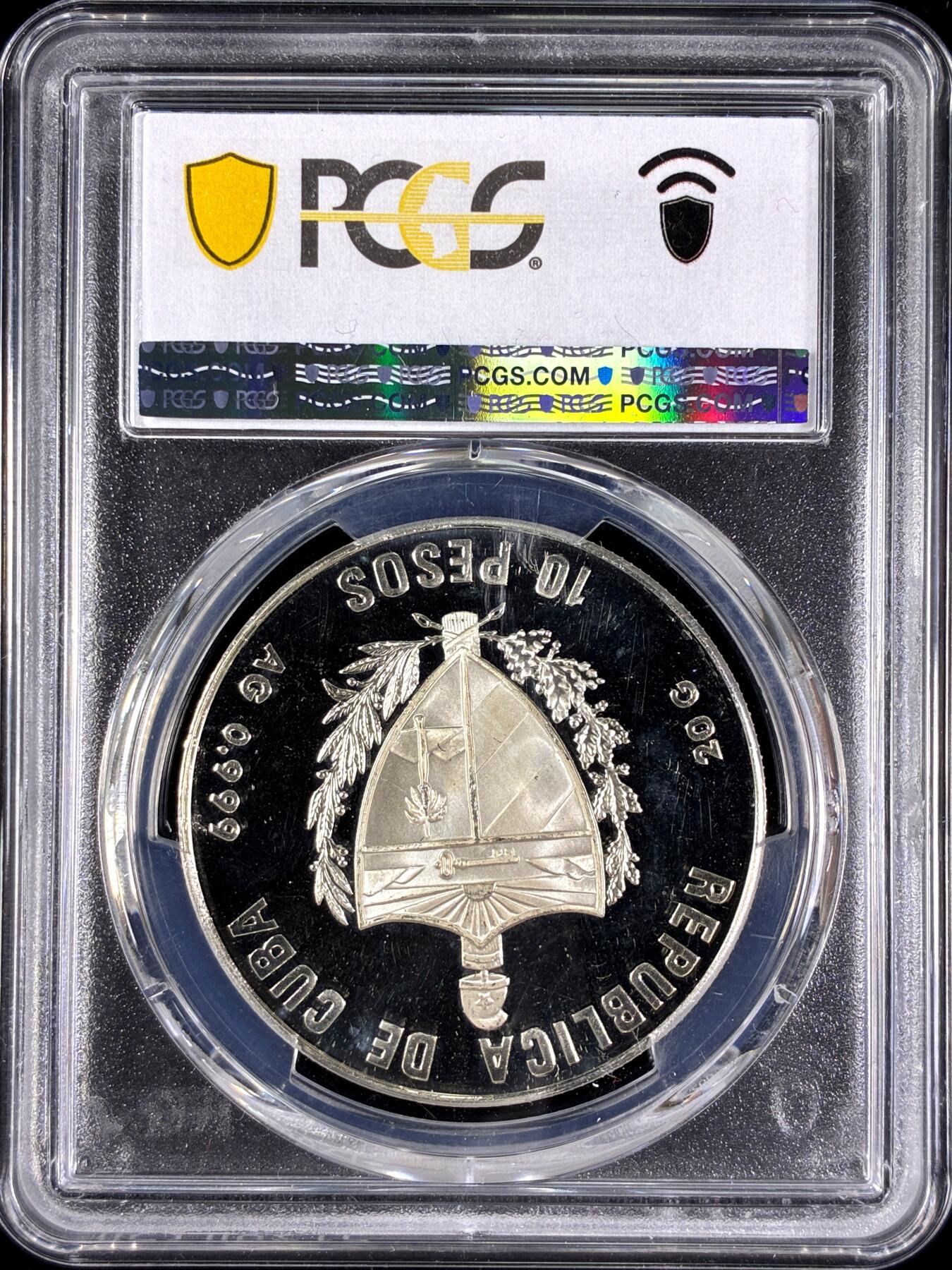 【雨安】【直播拍卖】【第0129期-评级币章】2026-03-21 周六 19:30 (金价1115, 银价20.09) [评级现代] Cuba 古巴 5比索 1989年 PCGS-PR66DCAM 精制币