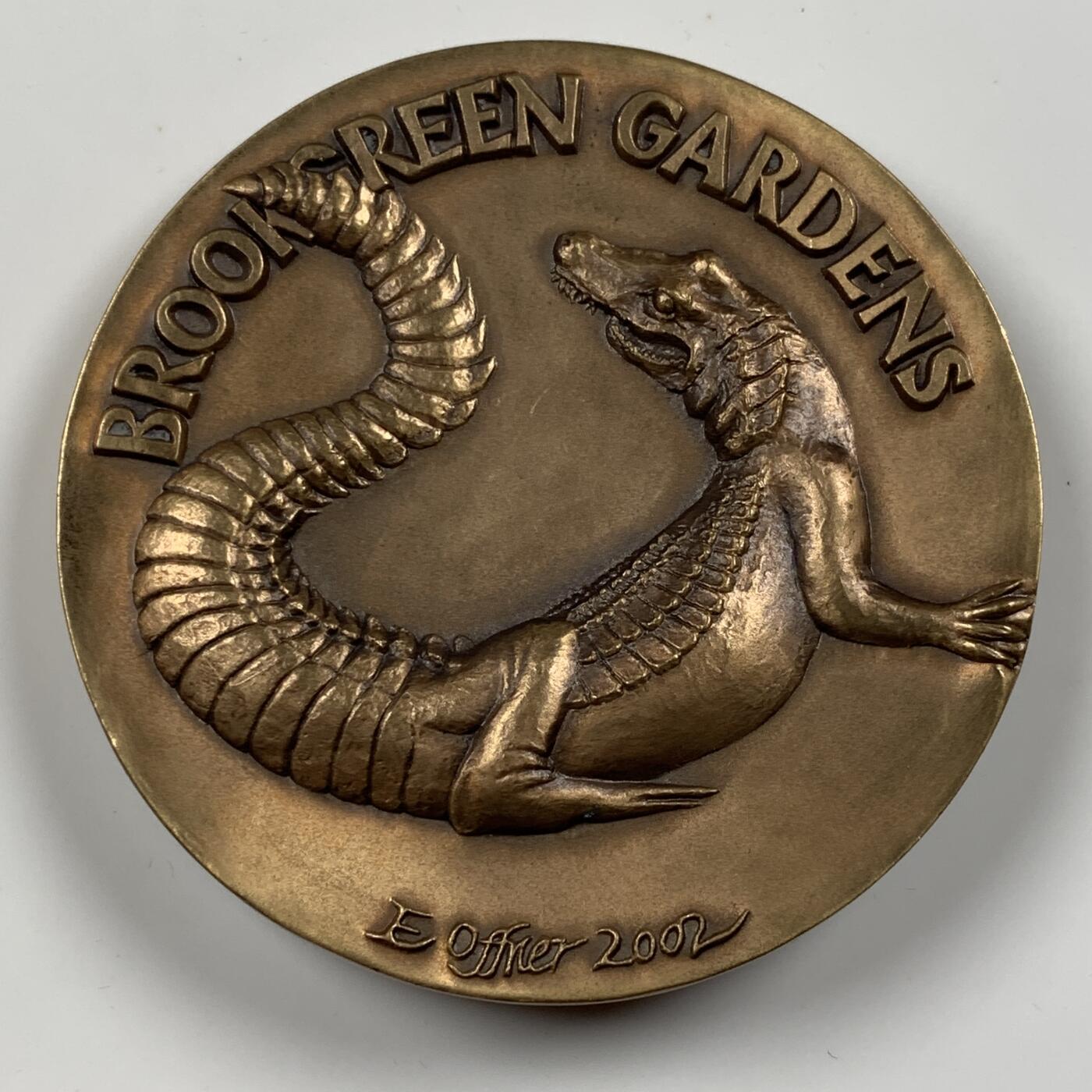 掌中浮雕-藏着的欧洲第055场 2003年美国布鲁克林公园#31号大铜章，76mm，原盒带证书，雕刻家：Leonda Froehlich Finke