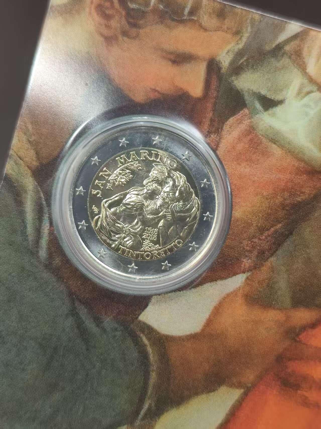 G&W世界散币，银币处理专场（第46场） 圣马力诺2018年2欧元 意大利文艺复兴 画家丁脱列脱诞辰500周年纪念