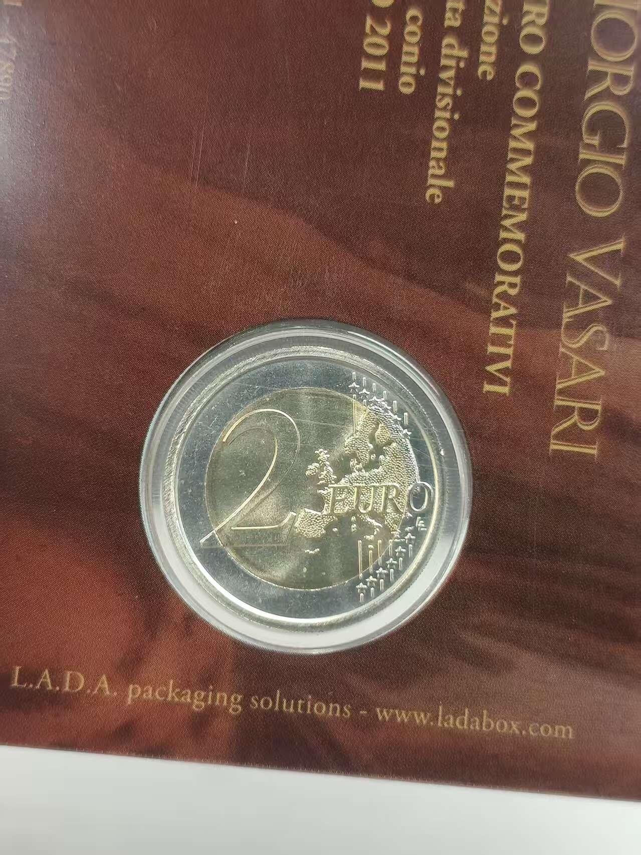 G&W世界散币，银币处理专场（第46场） 圣马力诺2011年2欧元  意大利文艺复兴艺术史家  建造师 乔治奥 瓦萨里诞辰500周年纪念