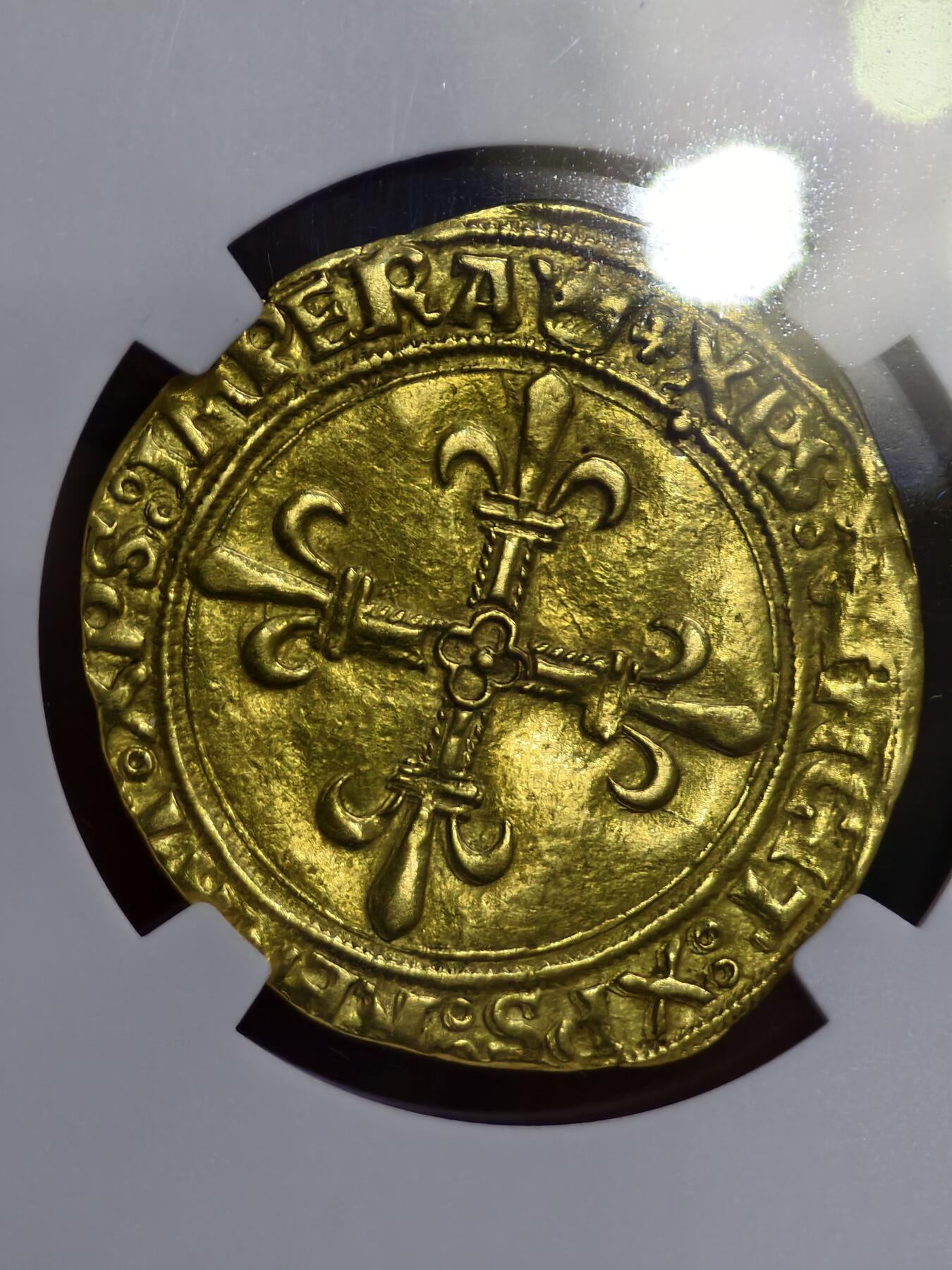 NGC-AUD法国文艺复兴时期弗朗索瓦一世金海豚金币