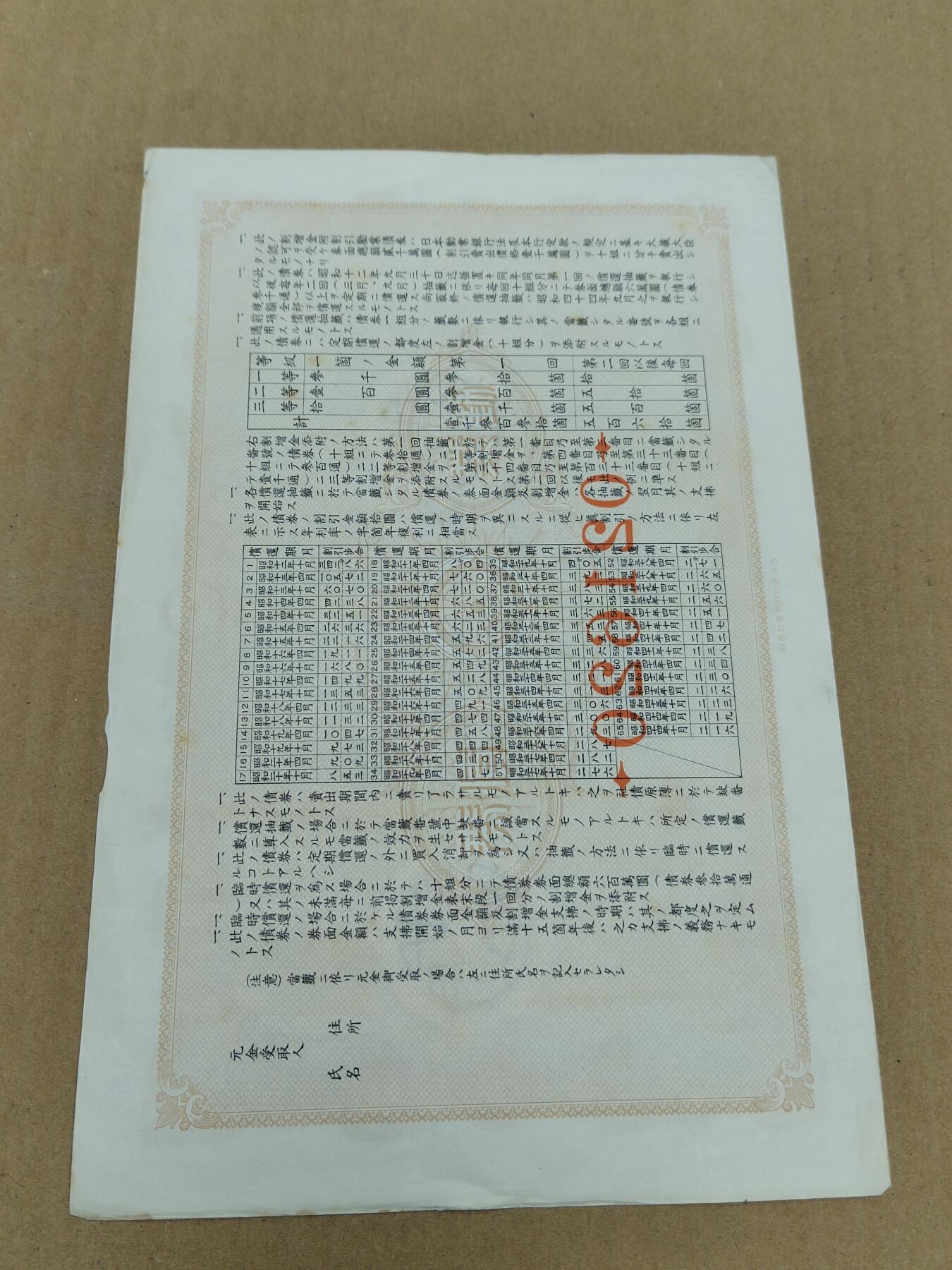 PCAI钱币  18-780  钱币证章邮票评级盒小专场 日本二战公债