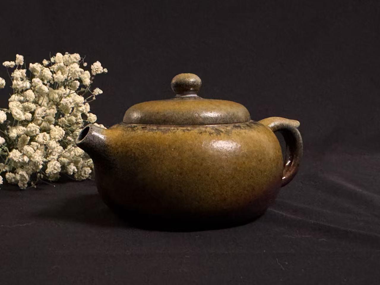 零元拍：原矿紫砂壶柴烧苹果+柴烧主人杯（150CC左右）