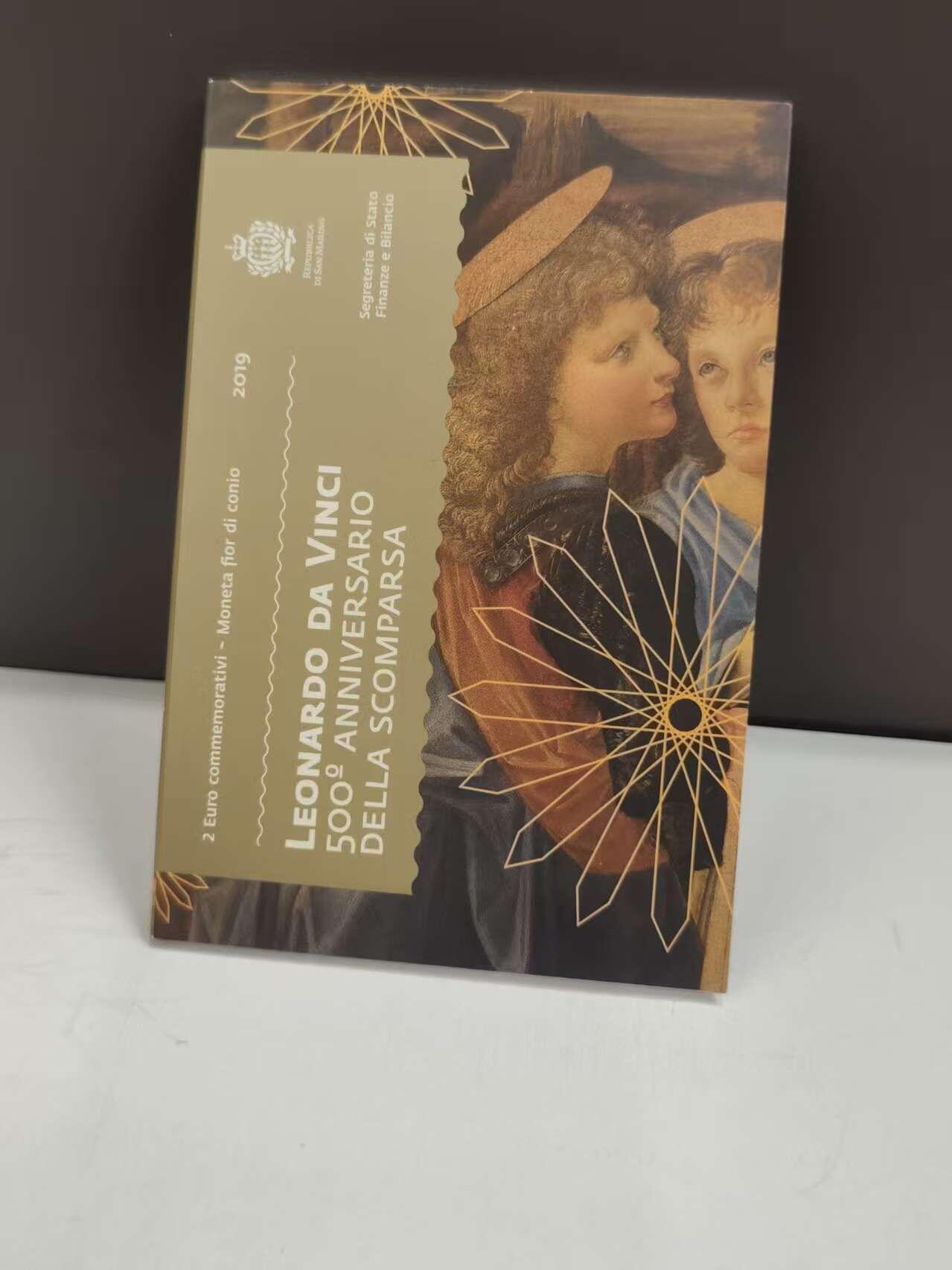 G&W世界散币，银币处理专场（第46场） 圣马力诺2019年2欧元 意大利文艺复兴 莱昂纳多 达 芬奇 逝世500周年纪念