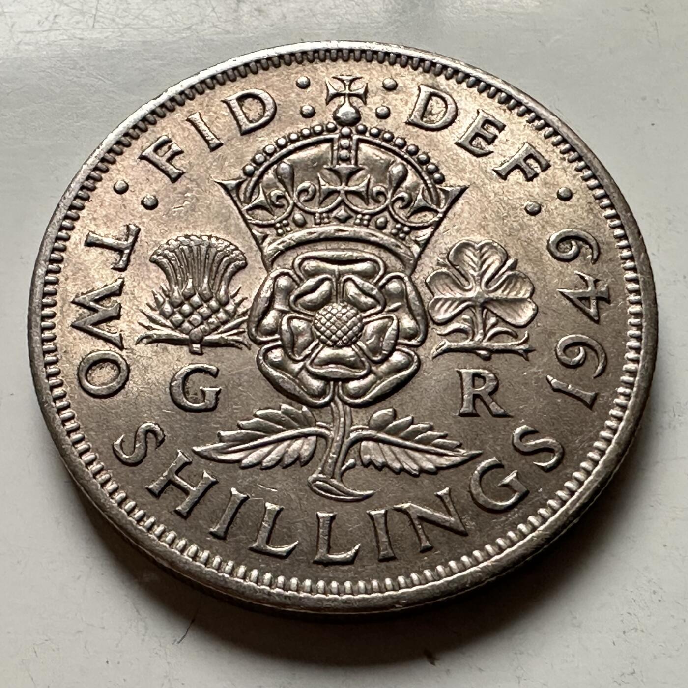 🌹外币初藏🌹🐯2026年第30场   每周二四六晚8️⃣点 接代拍 英国1949年乔治六世两先令