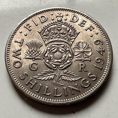 🌹外币初藏🌹🐯2026年第30场   每周二四六晚8️⃣点 接代拍 - 英国1949年乔治六世两先令