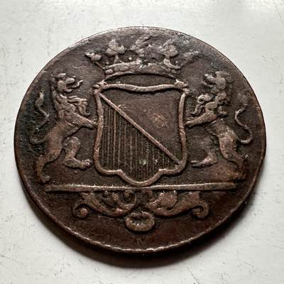 🌹外币初藏🌹🐯2026年第30场   每周二四六晚8️⃣点 接代拍 - 荷属东印度1753年 VOC 杜伊特 铜币 