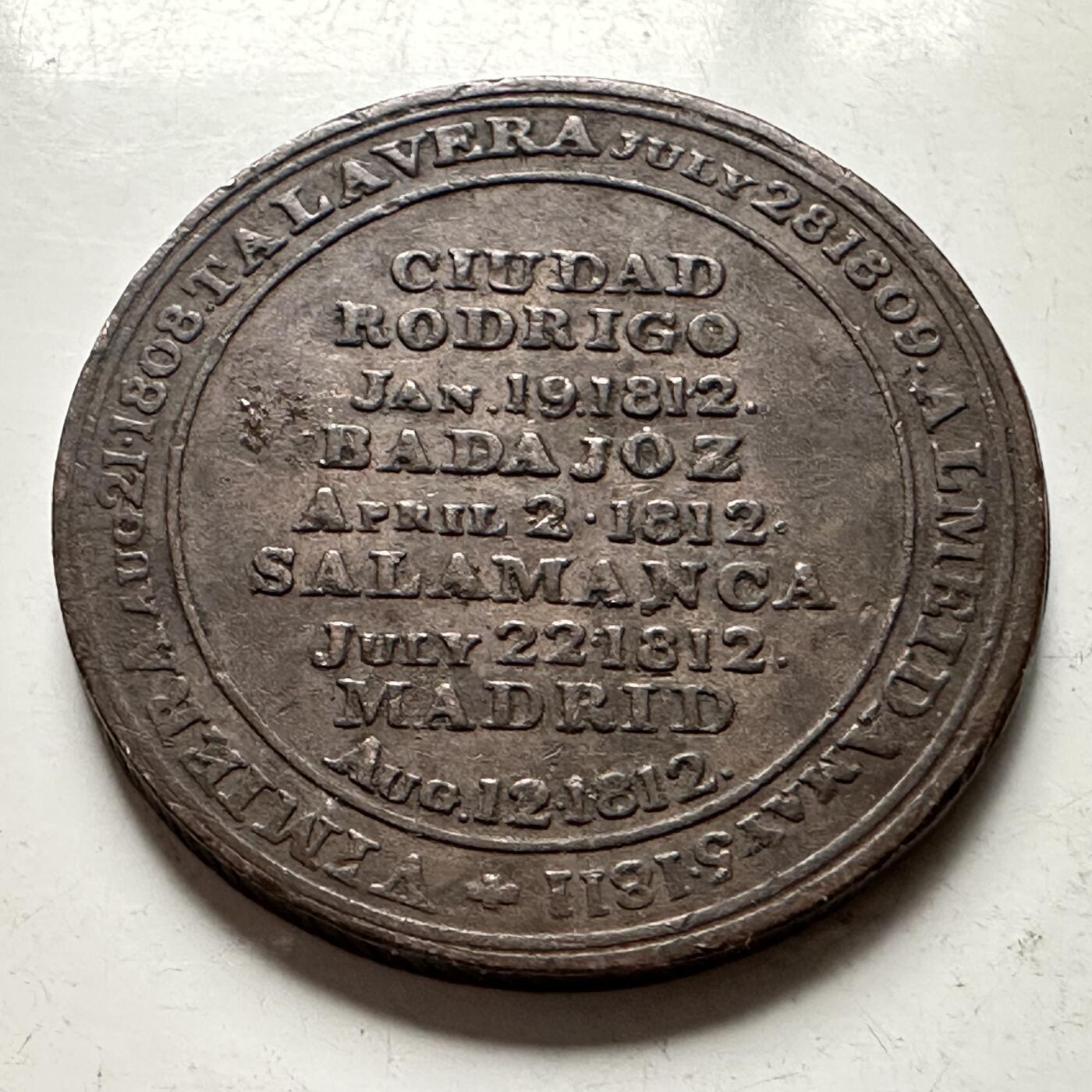 🌹外币初藏🌹🐯2026年第30场   每周二四六晚8️⃣点 接代拍 英国威灵顿公爵1812年战役纪念Token 半便士代用币