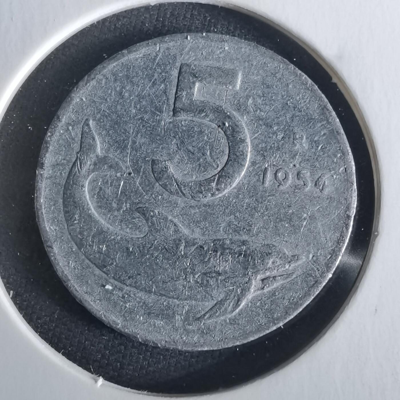 沼泽如烟--第1026场 意大利1954年5里拉