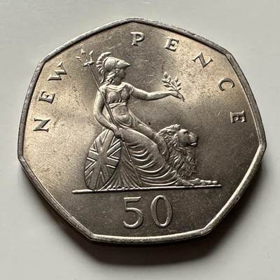 🌹外币初藏🌹🐯2026年第30场   每周二四六晚8️⃣点 接代拍 - 英国1969年50便士 全新 e