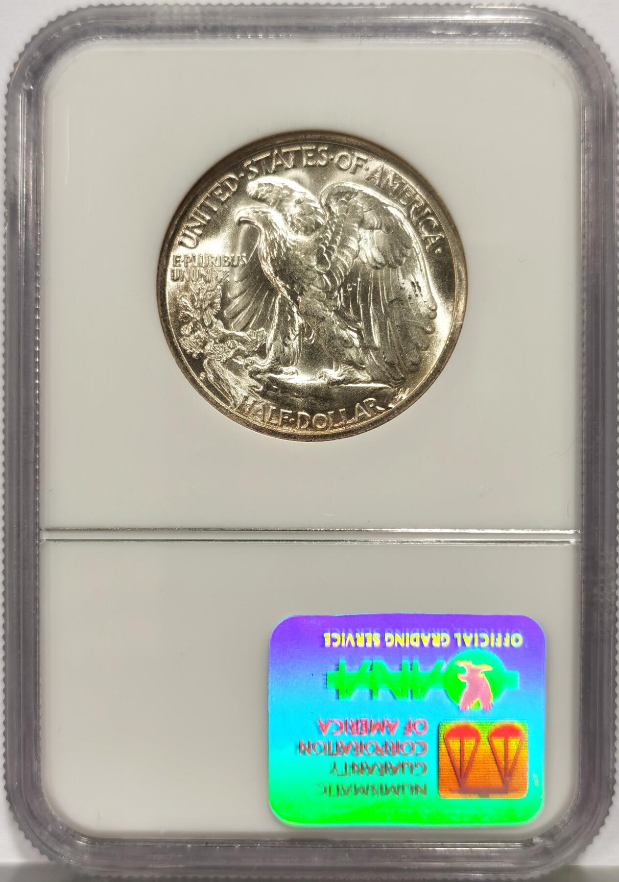 博洋堂世界钱币拍卖第165期（全场包邮） NGC MS65 美国1946 S 行走女神半圆 麦稀奇所见最高分 老盒严评 源自于内华达收藏 收藏好物