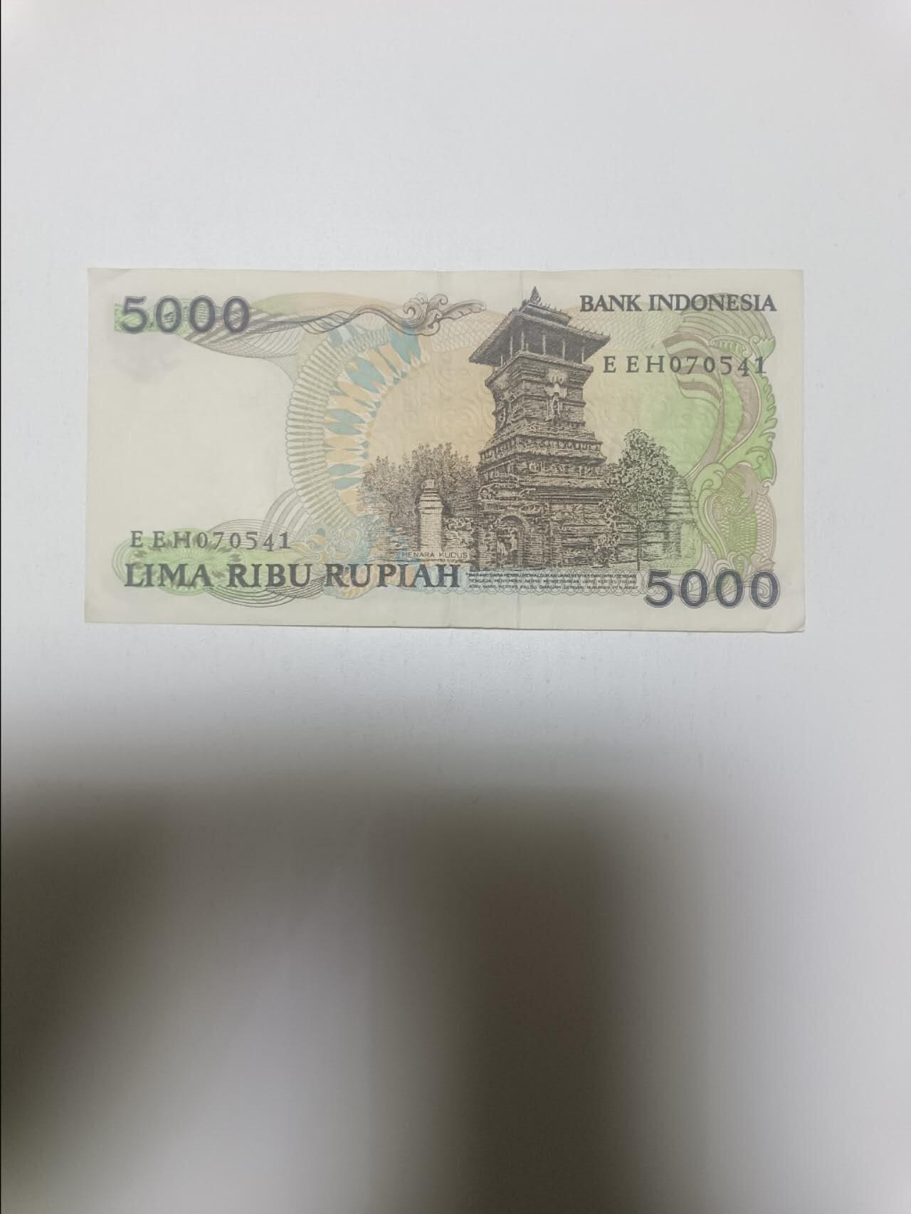 【20260319】非全新纸币和硬币第347场 印度尼西亚5000卢比